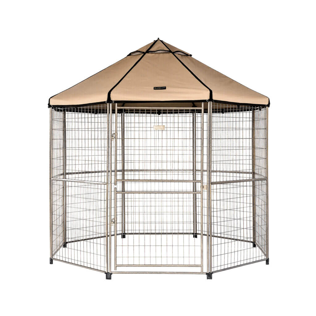 Pet Gazebo® 8ft Octagonal Dog Kennel with Vented Canopy